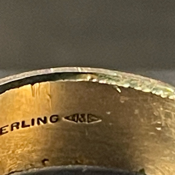 Clark & Coombs 10k GF & Sterling Band W/ Dbl Row Of Hearts 1930-50’s Vntg 6.5-7 - Picture 4 of 16